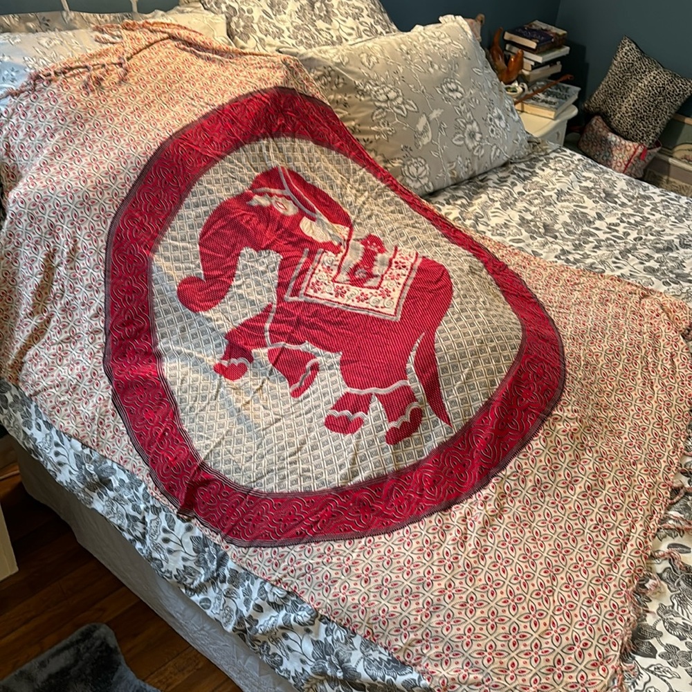 Elephant scarf wrap or wall hanging